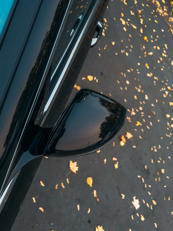 Mercedes-Benz E450. Зеркало после оклейки